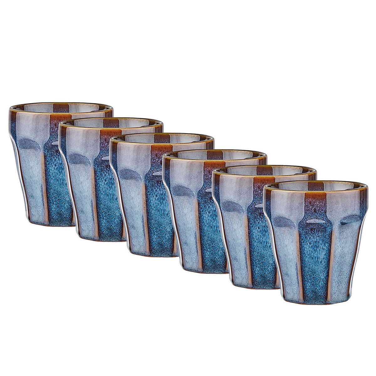 KAFFEETASSE (6er Set) Bergamo - Blau, Keramik (0.25L) - Butlers