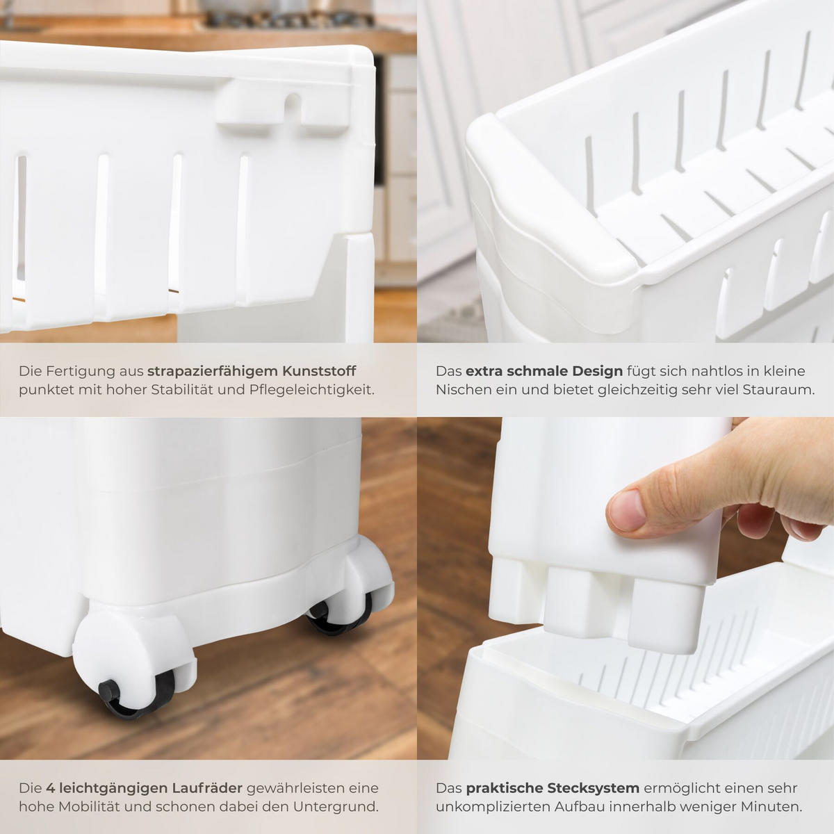 NISCHENREGAL Joe, 54 x 12 x 71 cm, weiß - Weiß, Textil (12/71/54cm) - tectake