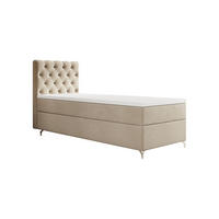 BOXBETT CHESTER P mit Matratze H3, Bonell und Topper 100x200 Monolith 02 - Beige, Textil (100/200cm) - Bedante