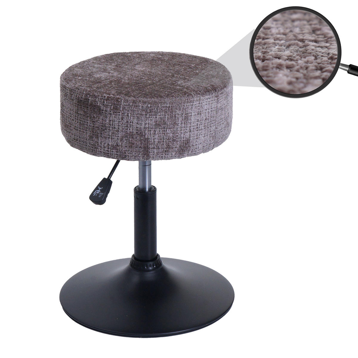 HOCKER Braun - Braun, Textil (37/57/37cm) - MCW