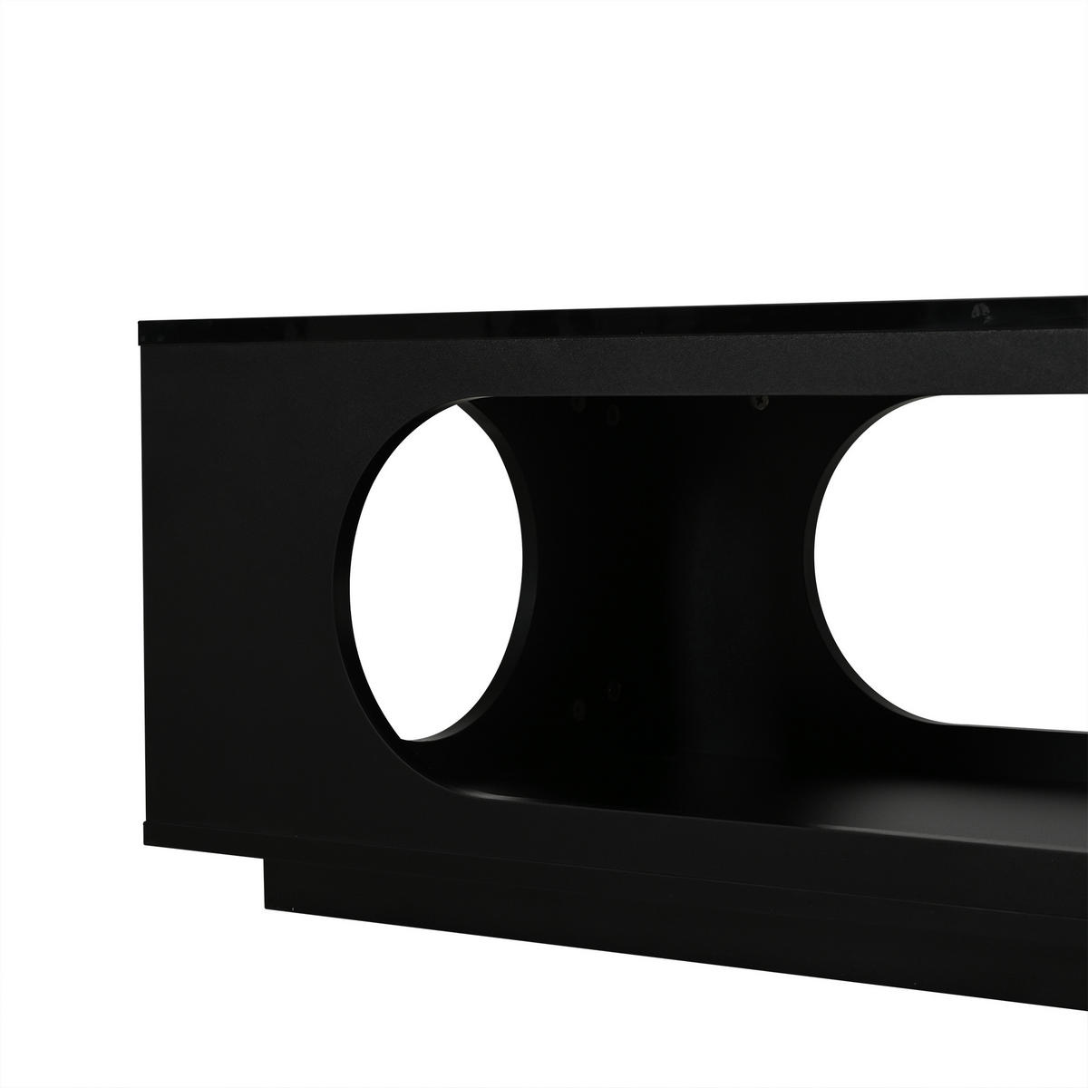 COUCHTISCH Schwarz 100/50/35 cm mit LED-Beleuchtung - Schwarz, Holzwerkstoff (50/100/35cm) - PANGIVO