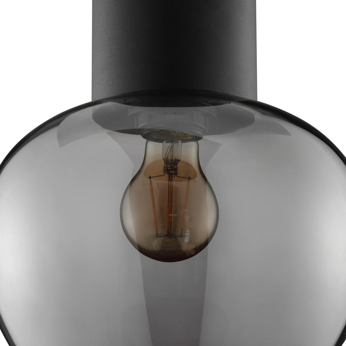 LED DECKENLEUCHTE Ligari Schwarz/Rauchglas 23/23/27,5 cm - Multicolor, Glas (23/23/27.5cm) - Brilliant