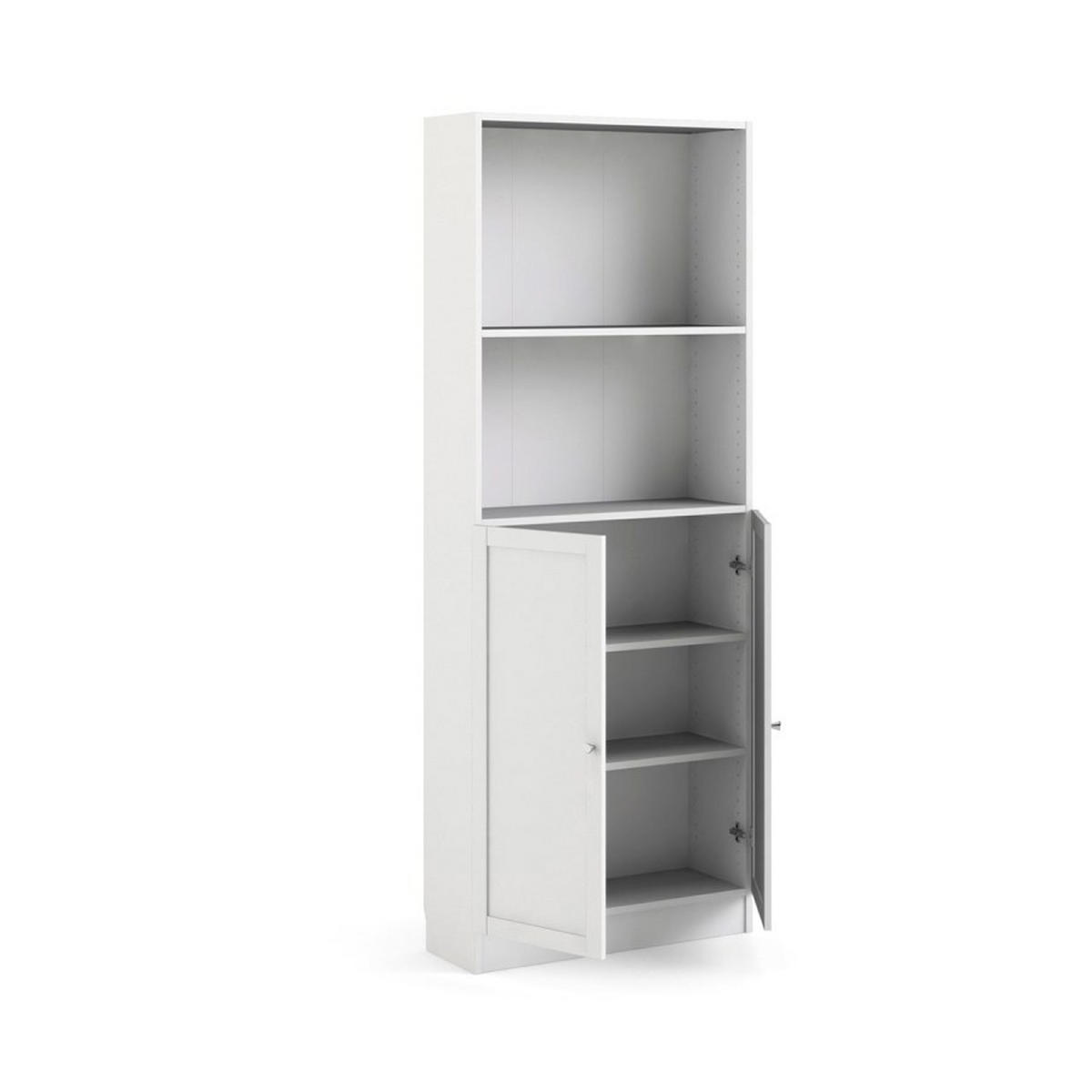REGAL Weiß - Weiß, Holzwerkstoff (79/203/28cm) - ebuy24