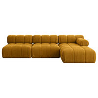ECKSOFA modulares Sofa Razon-L2 - 285x160x70 cm Senfgelb Cord - Currygelb, Holzwerkstoff/Textil (285/160cm) - ALTDECOR