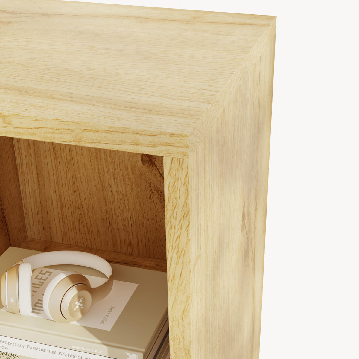 KLEIDERSCHRANK Nesbyen - Eichefarben, Holzwerkstoff/Kunststoff (90/126/30cm) - [en.casa]