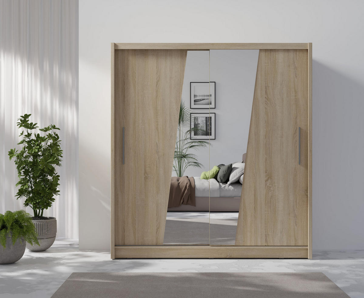 KLEIDERSCHRANK Eiche Sonoma 204/215/62 - Sonoma Eiche, Holzwerkstoff (204/215/62cm) - RAUMHIRSCH FURNITURE