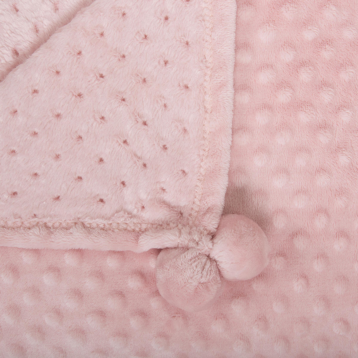 DECKE Rosa Samur 220/200 cm - Pink, Textil (200/220cm) - Beliani