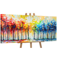 GEMÄLDE Farben der Natur auf Keilrahmen 115x50 cm - Multicolor, Holz (115/50cm) - YS-art gallery