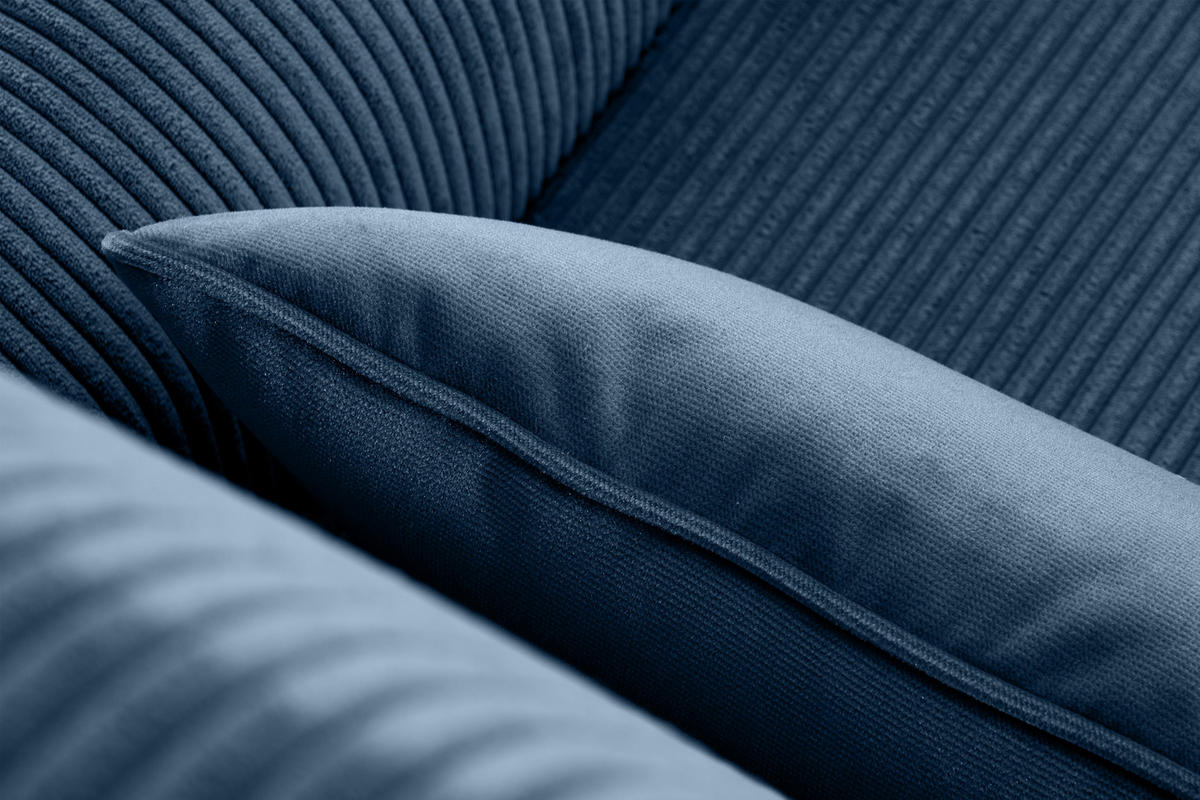 OHRENSESSEL STRALIS inklusive dekorativem Kissen, dunkelblau - Dunkelblau, Textil (82/108/80cm) - KONSIMO®