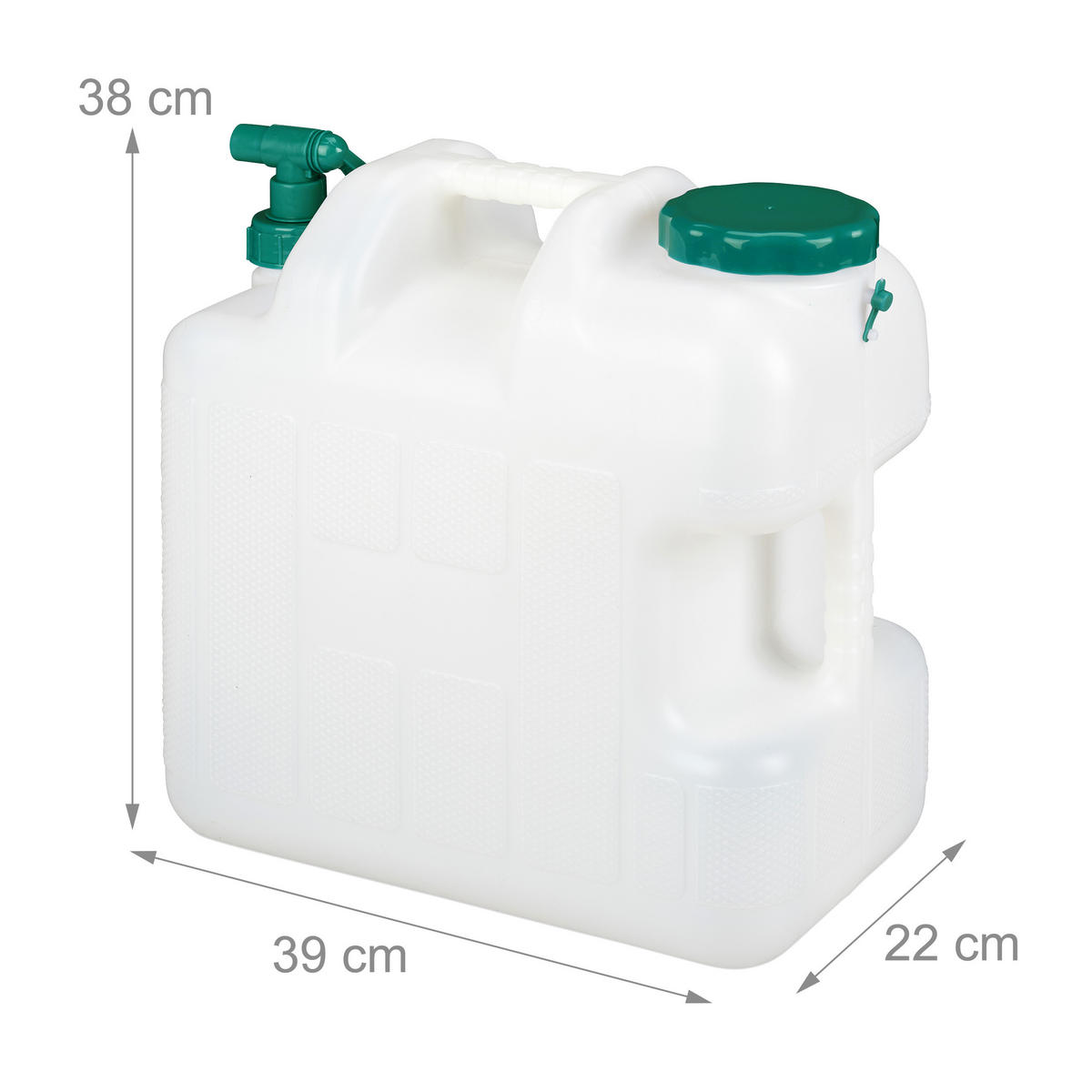 WASSERKANISTER - Weiß, Kunststoff (25L) - Relaxdays