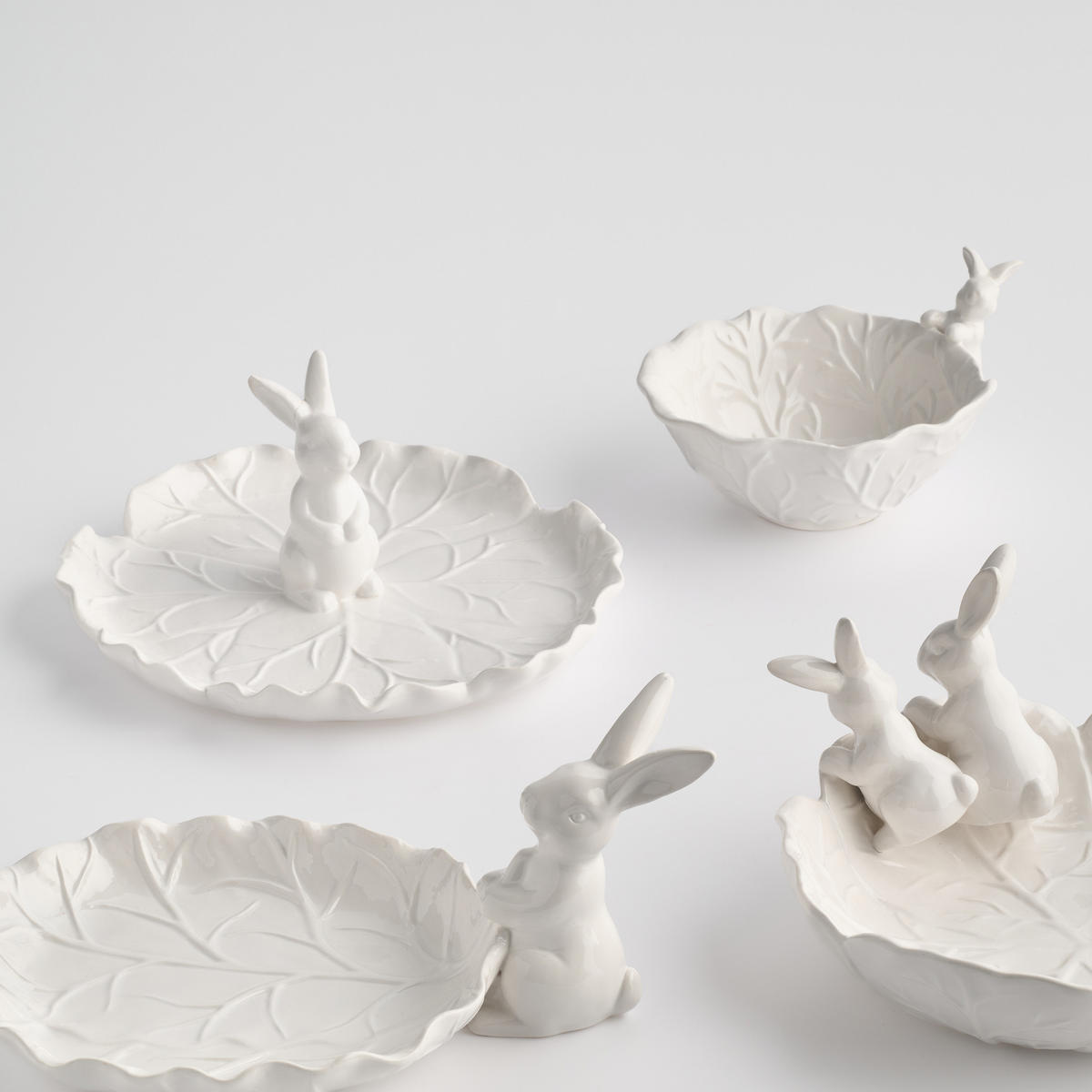 SCHALE Whitebunno - Weiß, Stein (9.5cm) - home&you