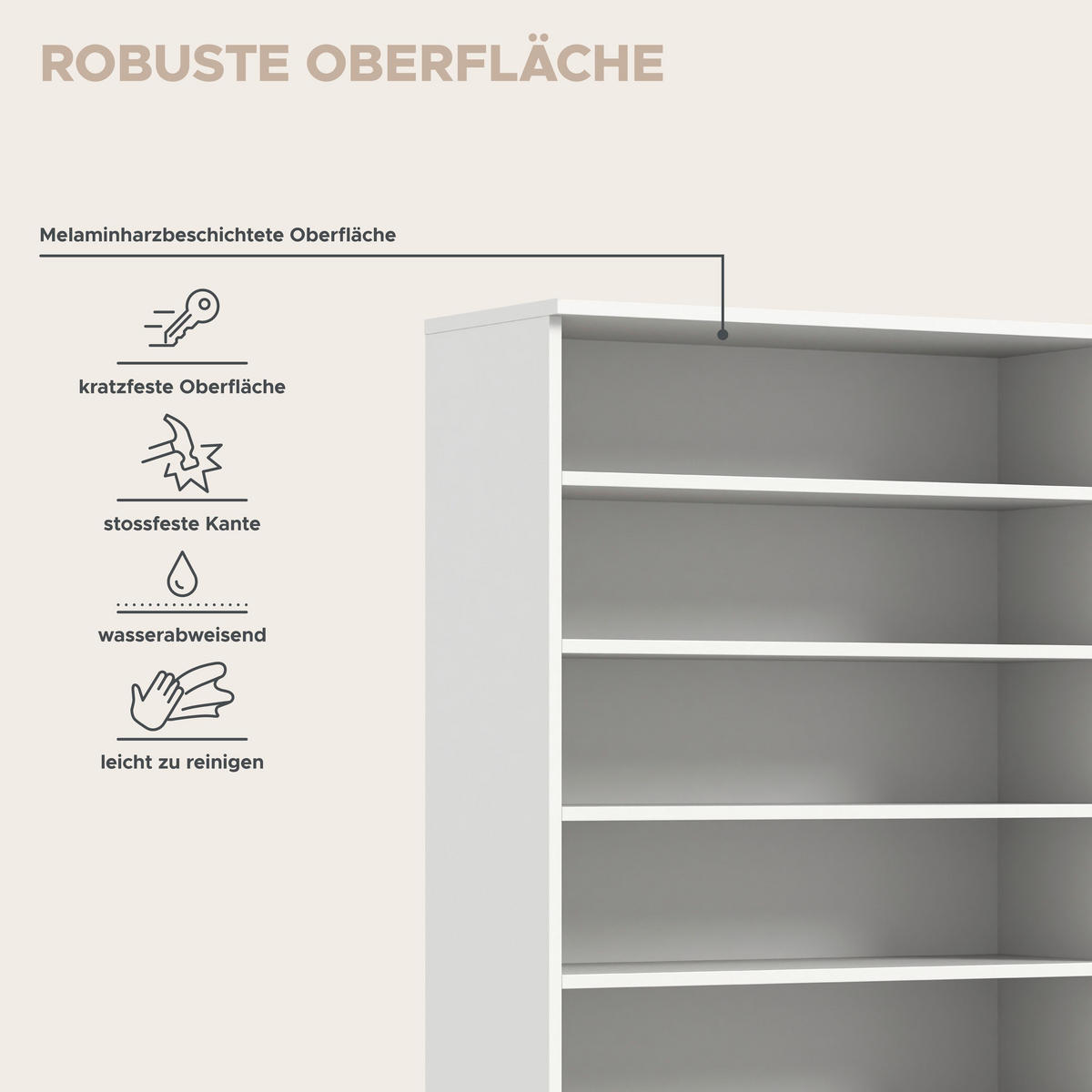 GARDEROBENKOMBINATION 3tlg. Projekt X Garderobe in weiß Nb. und weiß hochglanz B/H/T: 222x193x34 cm - Weiß, Holzwerkstoff (222/191/37cm)