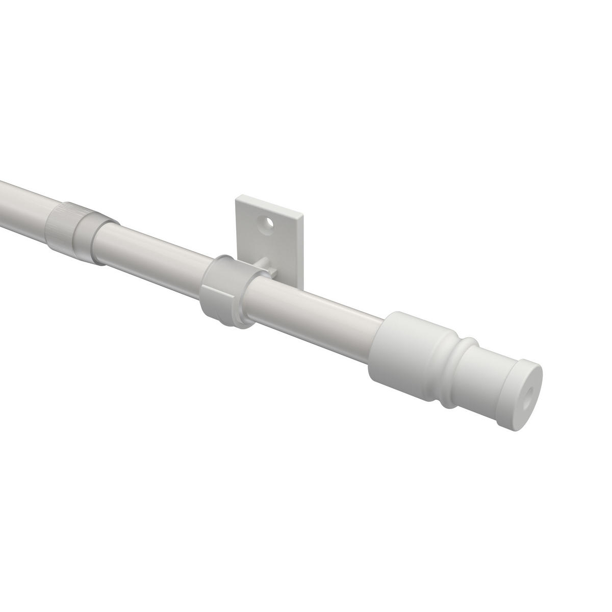 SCHEIBENSTANGE/CAFÉHAUSSTANGE Sora 55-85 cm, 12/10 mm Ø, Weiß - Weiß, Kunststoff/Metall (3.5/3.2/85cm) - INTERDECO