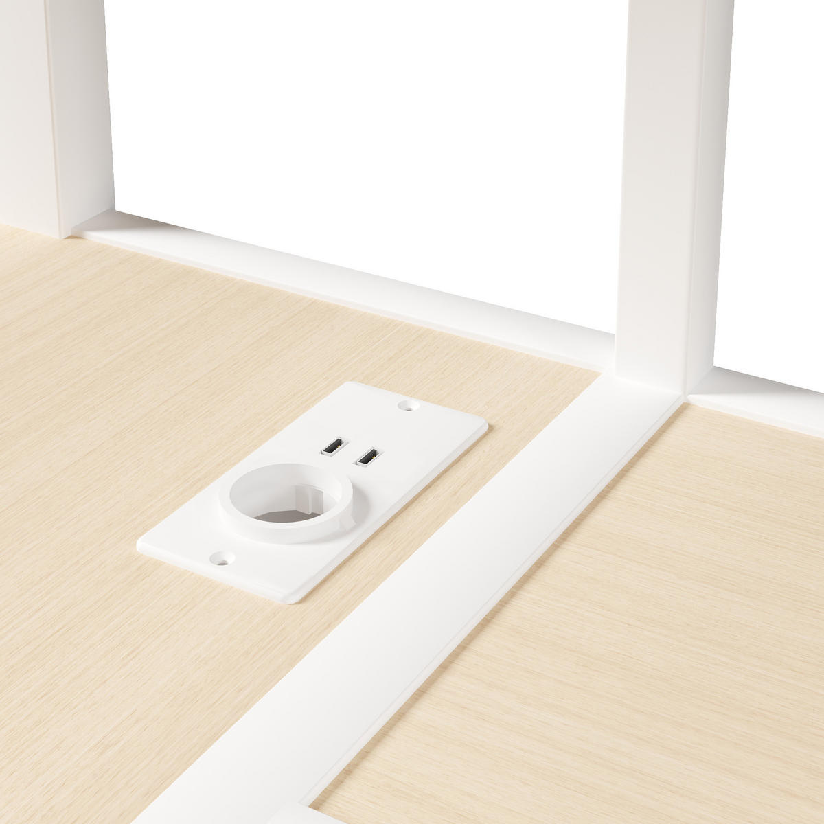 HOCHBETT 140/200 cm in Weiß mit 3 Schubladen, Lochwand, Tisch, Steckdose und LED - Weiß, Holzwerkstoff/Metall (90/200cm) - STILVORA