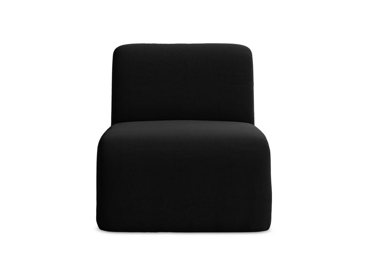 SOFAELEMENT Samt Stoff Schwarz - Schwarz, Holzwerkstoff/Kunststoff (70/75/94cm) - Makamii