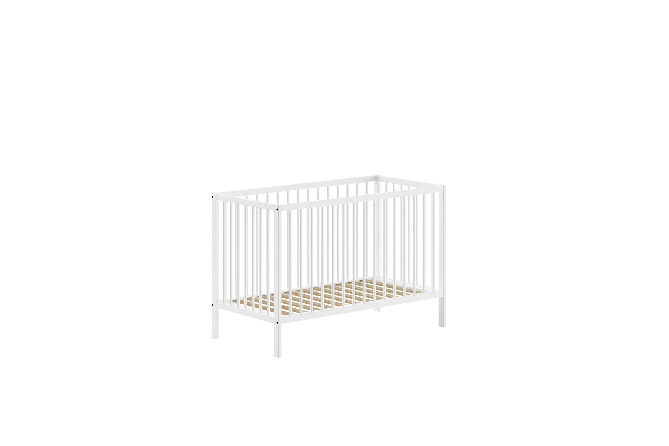 BABYBETT DINO Weiß 66x125x85 cm - Weiß, Holz - FURNLUX