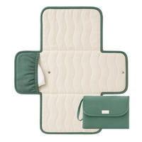 WICKELMATTE Mini Maven grün 35×74 - Olivgrün, Textil (35/74cm)