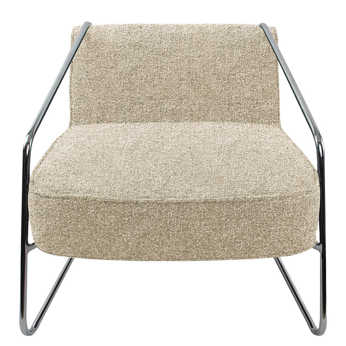 SESSEL - Webstoff - Beige, Textil/Metall (60/59/69cm) - home24