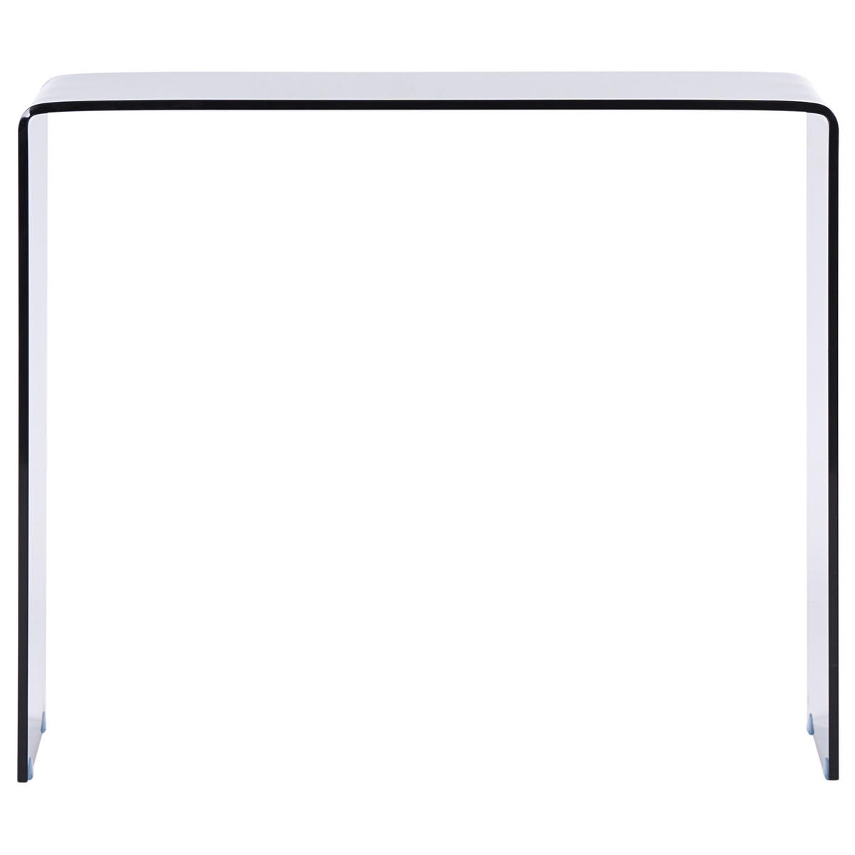 KONSOLENTISCH Sicherheitsglas Schwarz Kendall - Schwarz, Glas (90/75/30cm) - Beliani