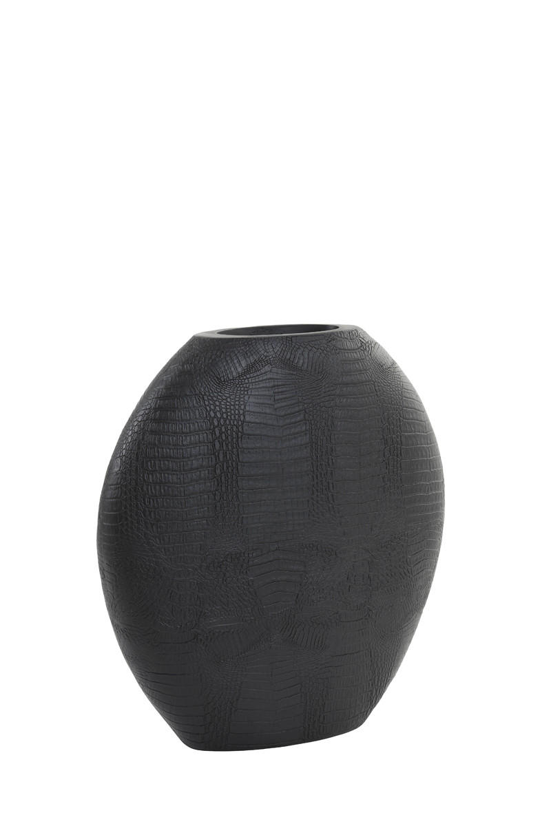 VASE Skeld Schwarz 39/11/40 cm - Schwarz, Kunststoff (40cm) - Light & Living
