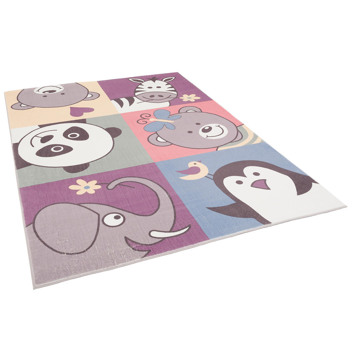 FELLTEPPICH PLUSH KIDS LUSTIGE TIERE - Multicolor, Textil (80/150cm) - Pergamon