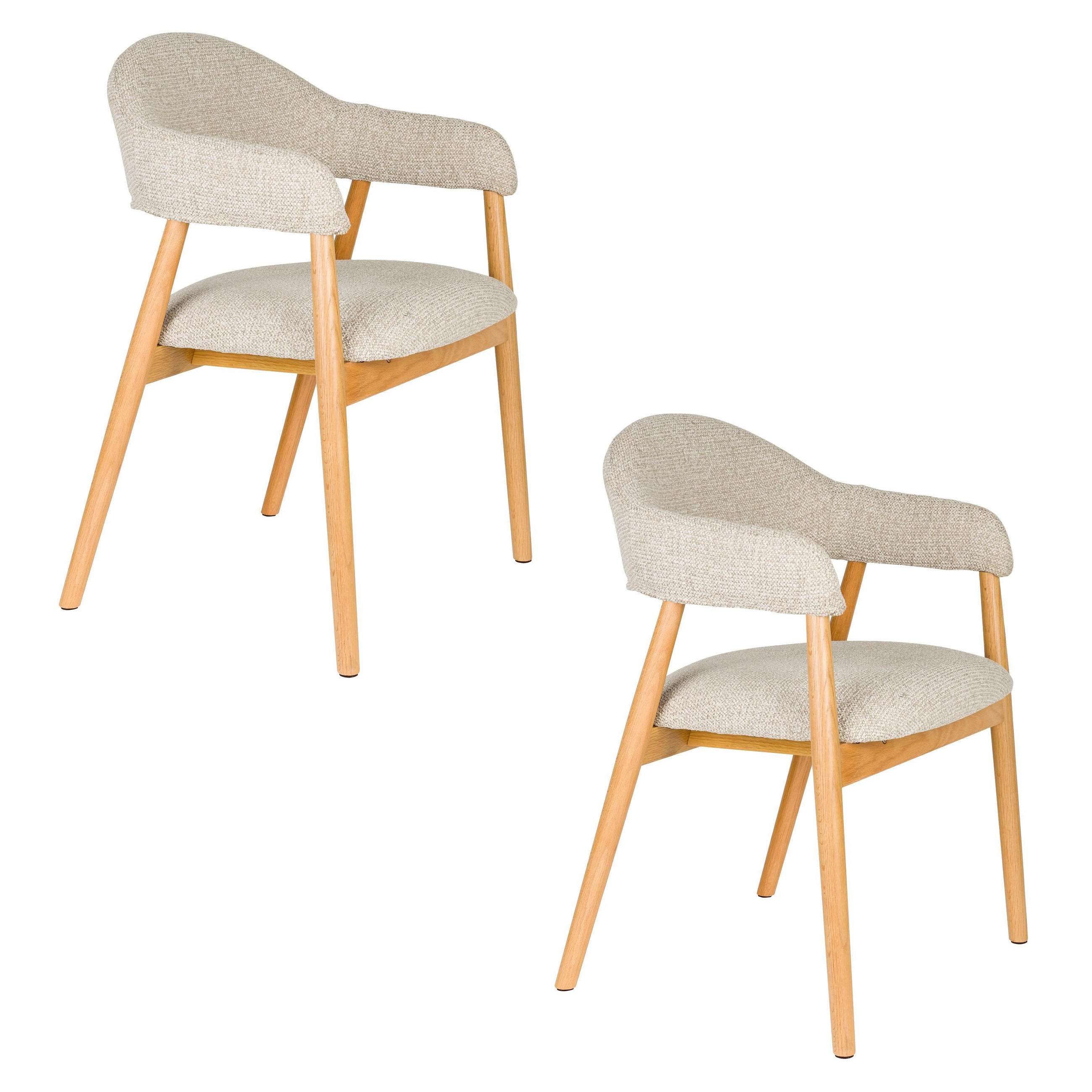 ESSZIMMERSTUHL Indy Hellbraun/ Beige - 2 er Set - Beige/Braun, Kunststoff (56/81/54cm) - Housecraft Living