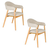 ESSZIMMERSTUHL Indy Hellbraun/ Beige - 2 er Set - Beige, Kunststoff (56/81/54cm) - Housecraft Living