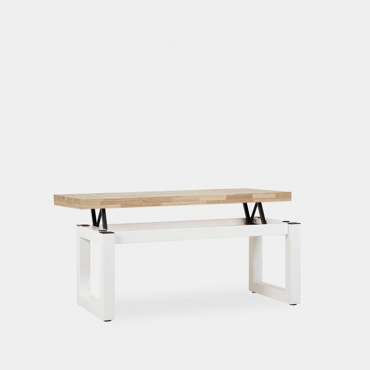 COUCHTISCH HOCHKLAPPBARER Alys Weiß 120 cm x 48 - 62 cm - Weiß, Holz (60/120/48cm) - Klast Home