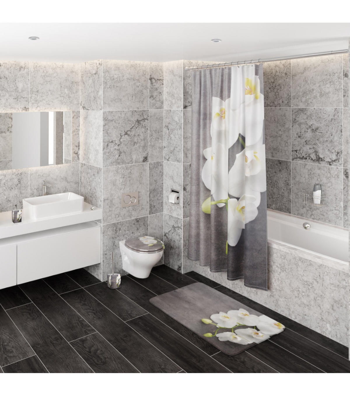 BETTWÄSCHE 2-teilig Pretty - Grau, Naturmaterialien (135/200cm) - Sanilo