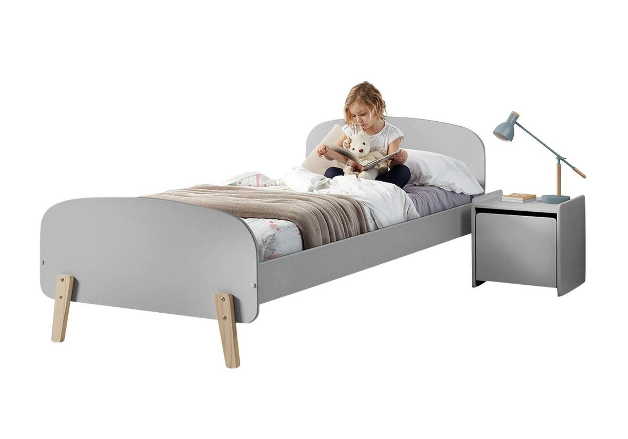 KINDERZIMMER Set Karilynn 1 Massivholz+MDF hellgrau - Hellgrau, Holz (210/73/110cm) - 58aufmkessel
