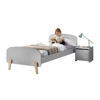 KINDERZIMMER Set Karilynn 1 Massivholz+MDF hellgrau - Hellgrau, Holz (210/73/110cm) - 58aufmkessel