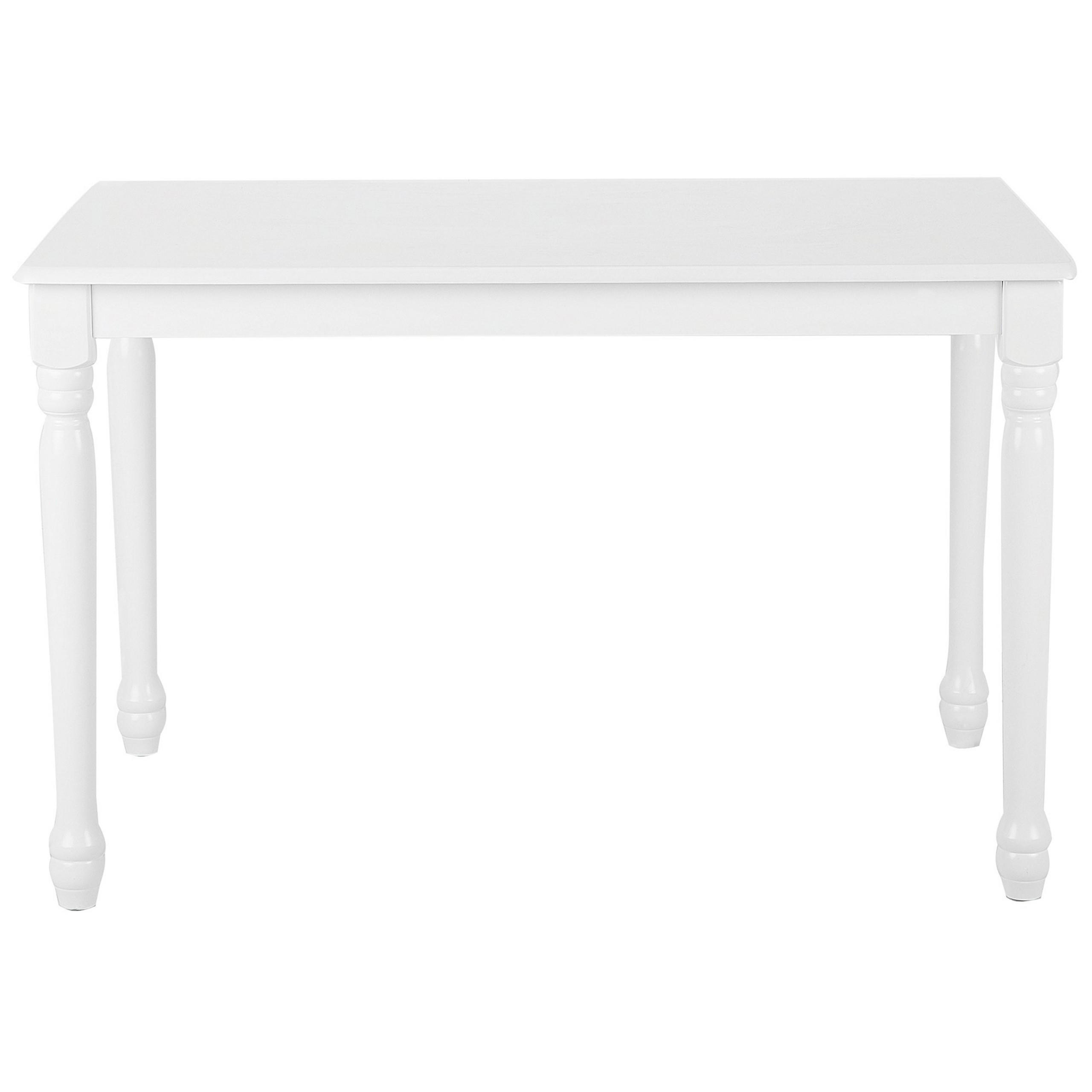 ESSTISCH 120/75/75 cm Weiß Rechteckig Cary - Weiß, Holzwerkstoff (120/75/75cm) - Beliani