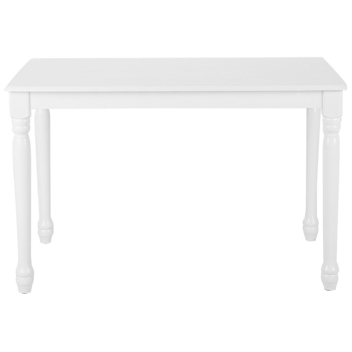 ESSTISCH 120/75/75 cm Weiß Rechteckig Cary - Weiß, Holzwerkstoff (120/75/75cm) - Beliani