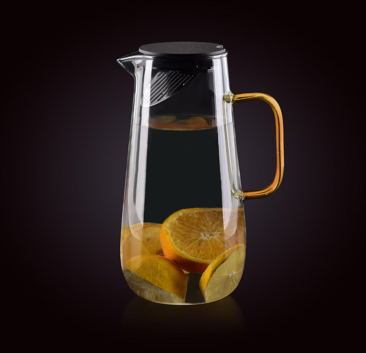 KRUG Peter grau 13/14.5/24.5 cm Glas - Transparent, Glas (1.5L) - Mondex