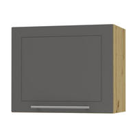 KLAPPHÄNGESCHRANK Kvantum W8/60 Graphit Matt / Eiche Artisan Matt 60 / 32,5 / 50cm - Graphitfarben/Eiche Artisan, Holz/Holzwerkstoff (60/50/32.5cm) - Feldmann-Wohnen