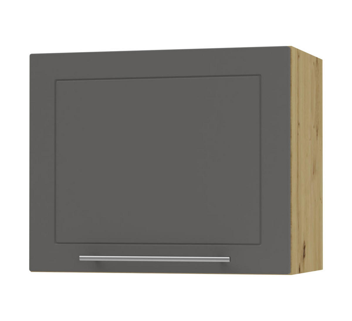KLAPPHÄNGESCHRANK Kvantum W8/60 Graphit Matt / Eiche Artisan Matt 60 / 32,5 / 50cm - Graphitfarben/Eiche Artisan, Holz/Holzwerkstoff (60/50/32.5cm) - Feldmann-Wohnen