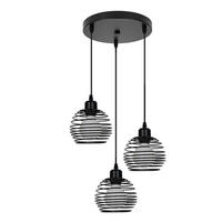HÄNGELEUCHTE Walburga 3-flammig 30/24/139 cm - Schwarz, Metall (30/24/139cm) - Nettlife