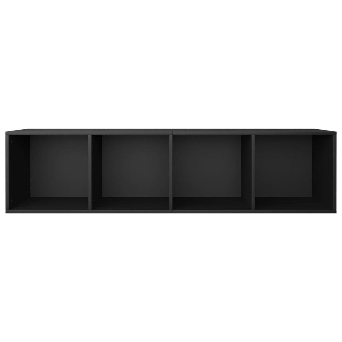 BÜCHERREGAL mit 4 Fächern 36/30/143 cm aus Holzwerkstoff Schwarz - Schwarz, Holz (36/143/30cm) - vidaXL
