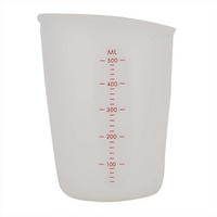 MESSBECHER Silikon 500 ml - Transparent, Kunststoff (0.5L)