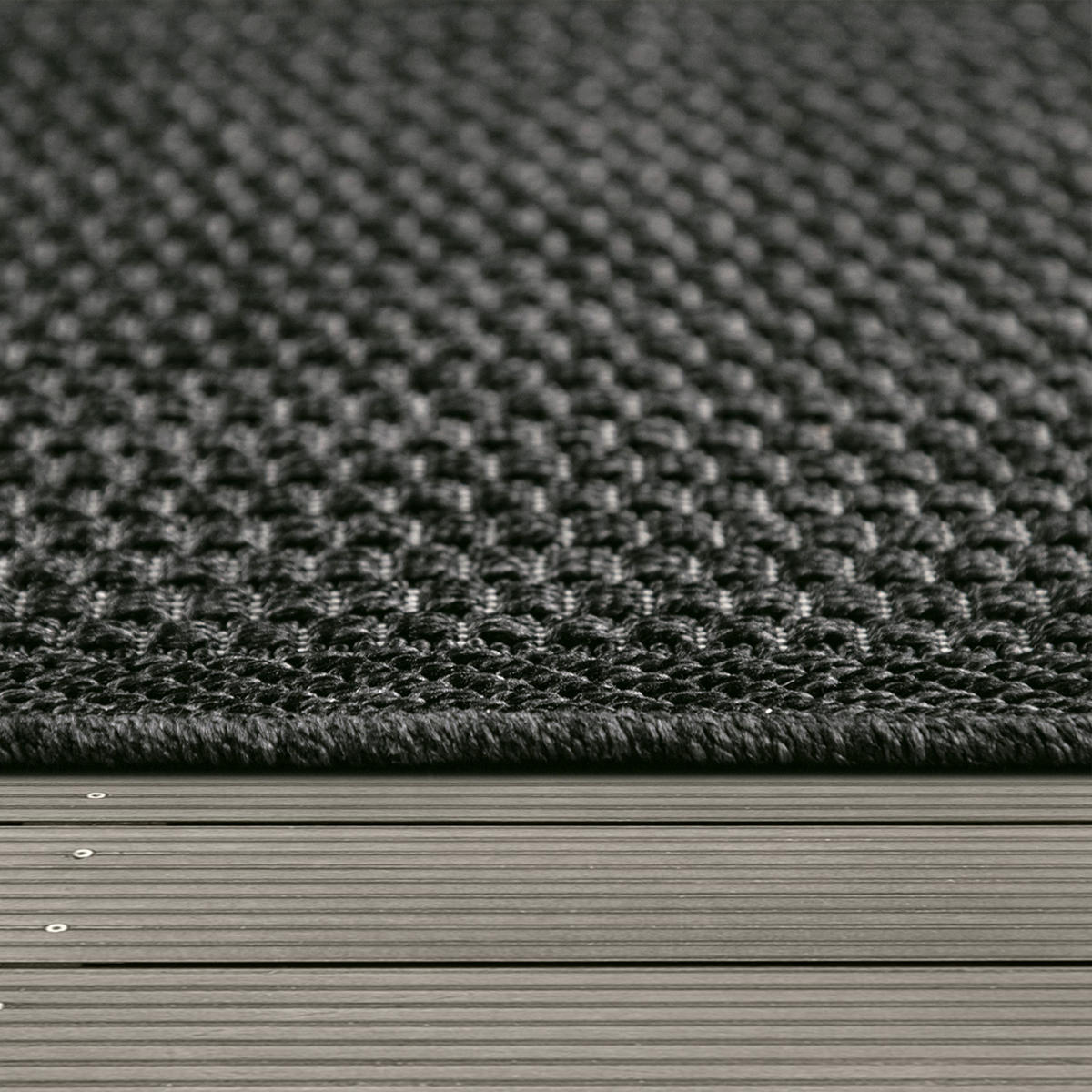 OUTDOORTEPPICH 160/160 cm Timber 125 - Schwarz, Textil (160/160cm) - Paco Home