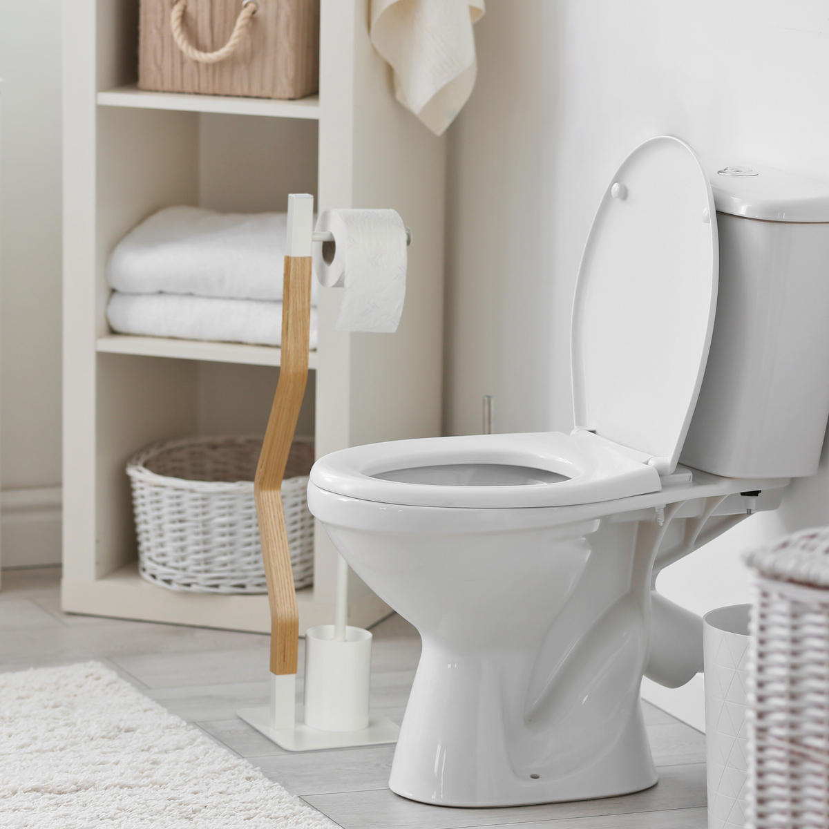WC-GARNITUR - Multicolor, Holzwerkstoff/Kunststoff (20/76/20cm) - Relaxdays