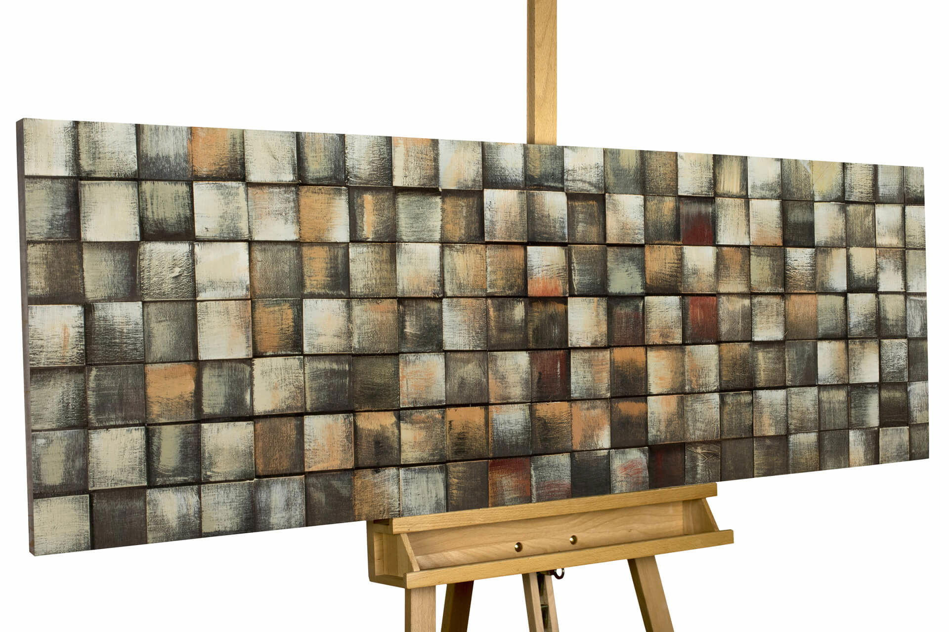 HOLZBILD Beige 144/44 cm - Beige/Braun, Holz (6/44cm) - KUNSTLOFT