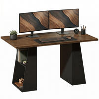 BÜROTISCH Braun-Schwarz 1 Stück - Braun, Holzwerkstoff (78/140/75cm) - GiPP