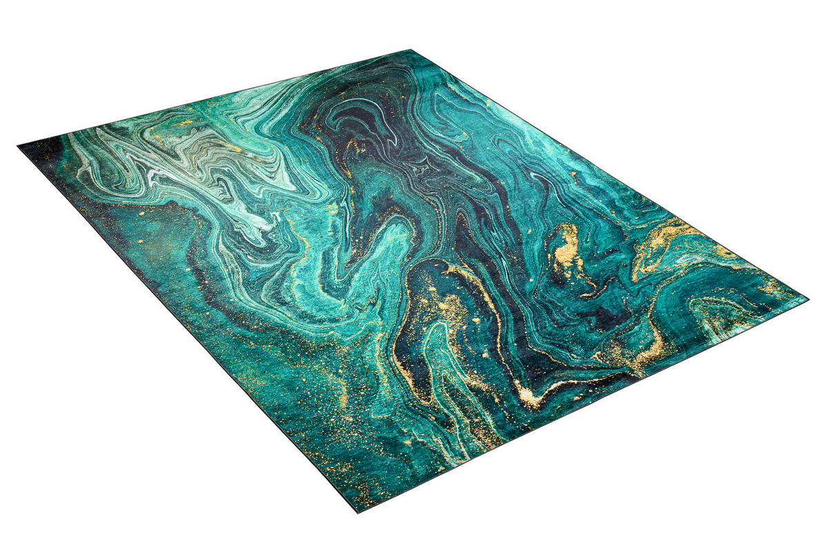 TEPPICH TOSCANA Petrol 120/170 cm - Petrol, Textil (120/170cm) - Tapiso
