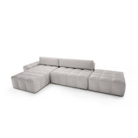 ECKSOFA mit Schlaffunktion Liptitz La, Hellgrau - Hellgrau, Textil (100/363cm) - Fedve