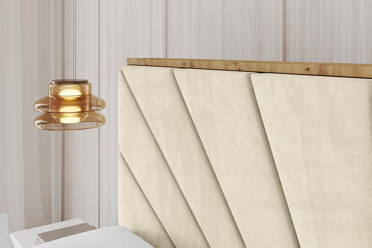 POLSTERBETT mit Bettkasten und Lattenrost, Bett mit Matratze H3/H4 - ENZO6 180x200 Beige - Ecru, Holzwerkstoff/Textil (180/200cm) - ALTDECOR