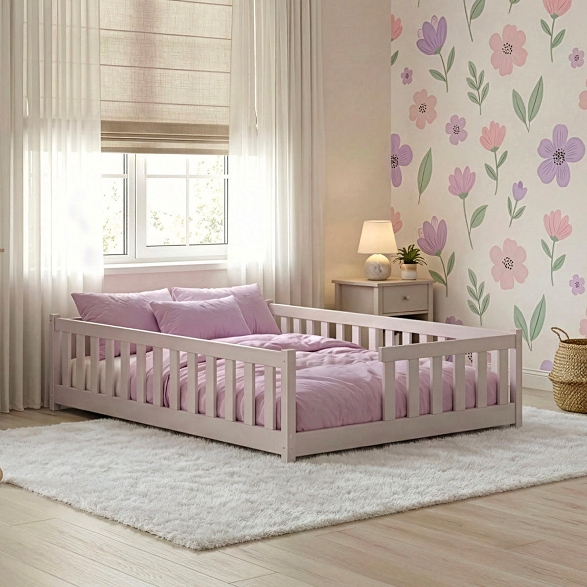 BETT 120/200 Théa Kaschmir - Beige, Holz (120/200cm) - Petits-meubles