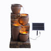 SOLAR-GARTENBRUNNEN 78cm - Braun, Kunststoff (40/34/78cm) - Teamson Home