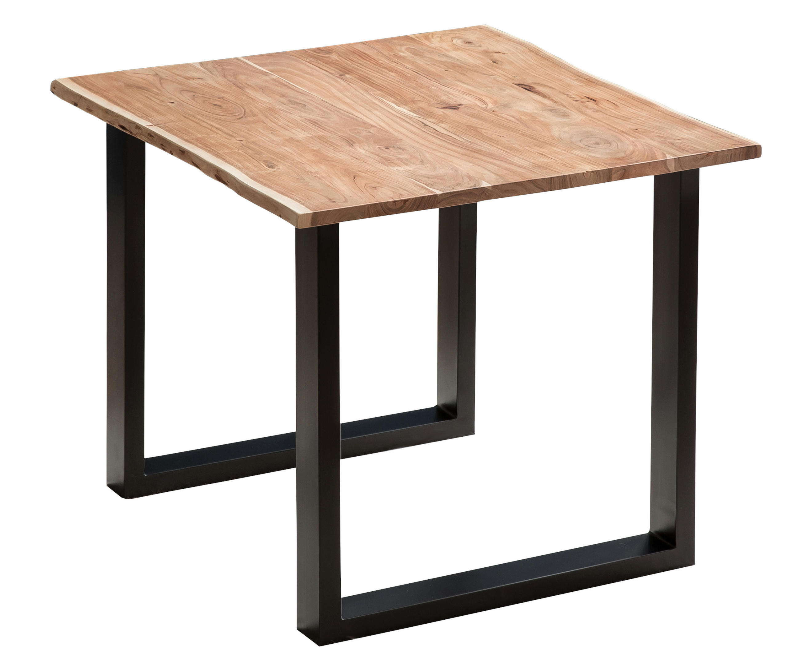 ESSTISCH MORITZ - Beige/Schwarz, Holz/Metall (80/80/77cm) - SAM
