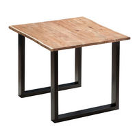 ESSTISCH MORITZ - Beige/Schwarz, Holz/Metall (90/90/77cm) - SAM